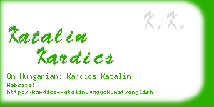 katalin kardics business card